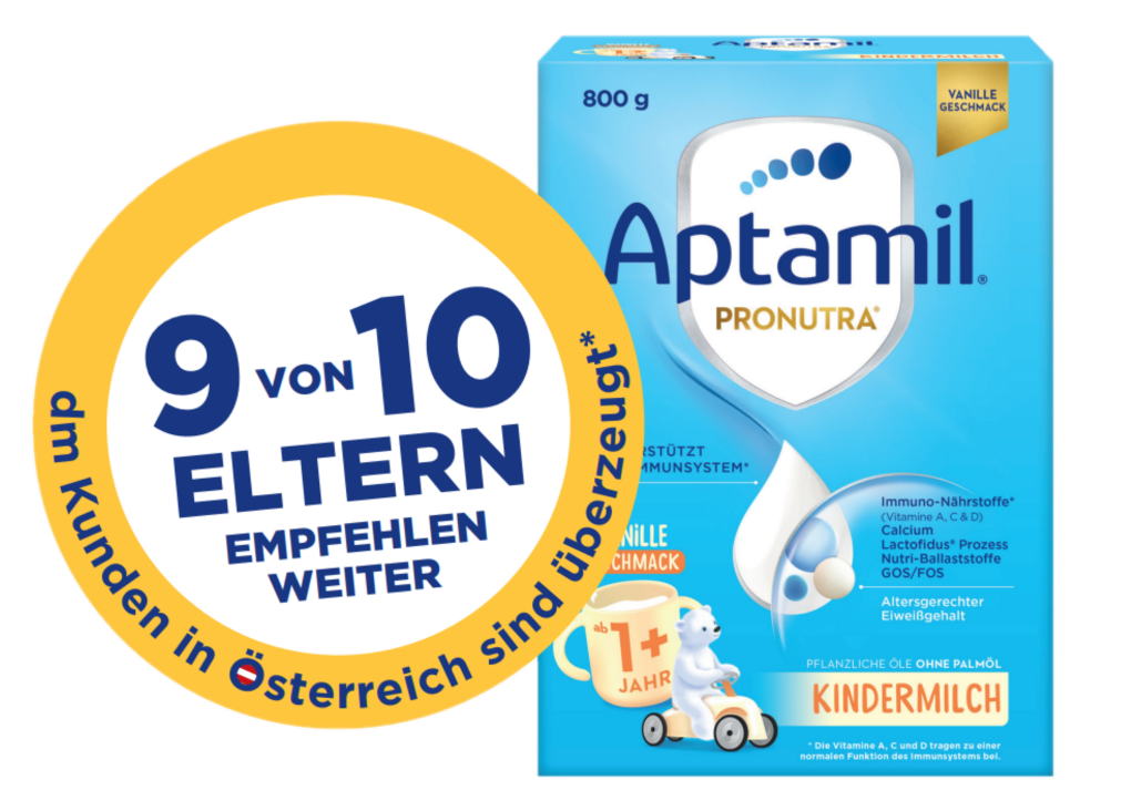 Aptamil Kindermilch 1+ mit Vanille-Geschmack (1 Liter) 