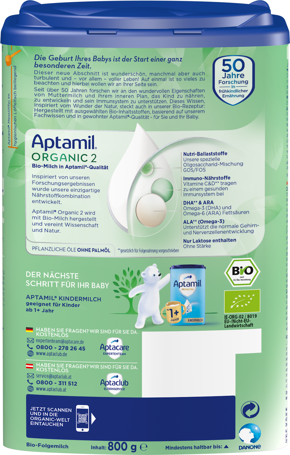 APTAMIL ORGANIC 2 800g EZP DA