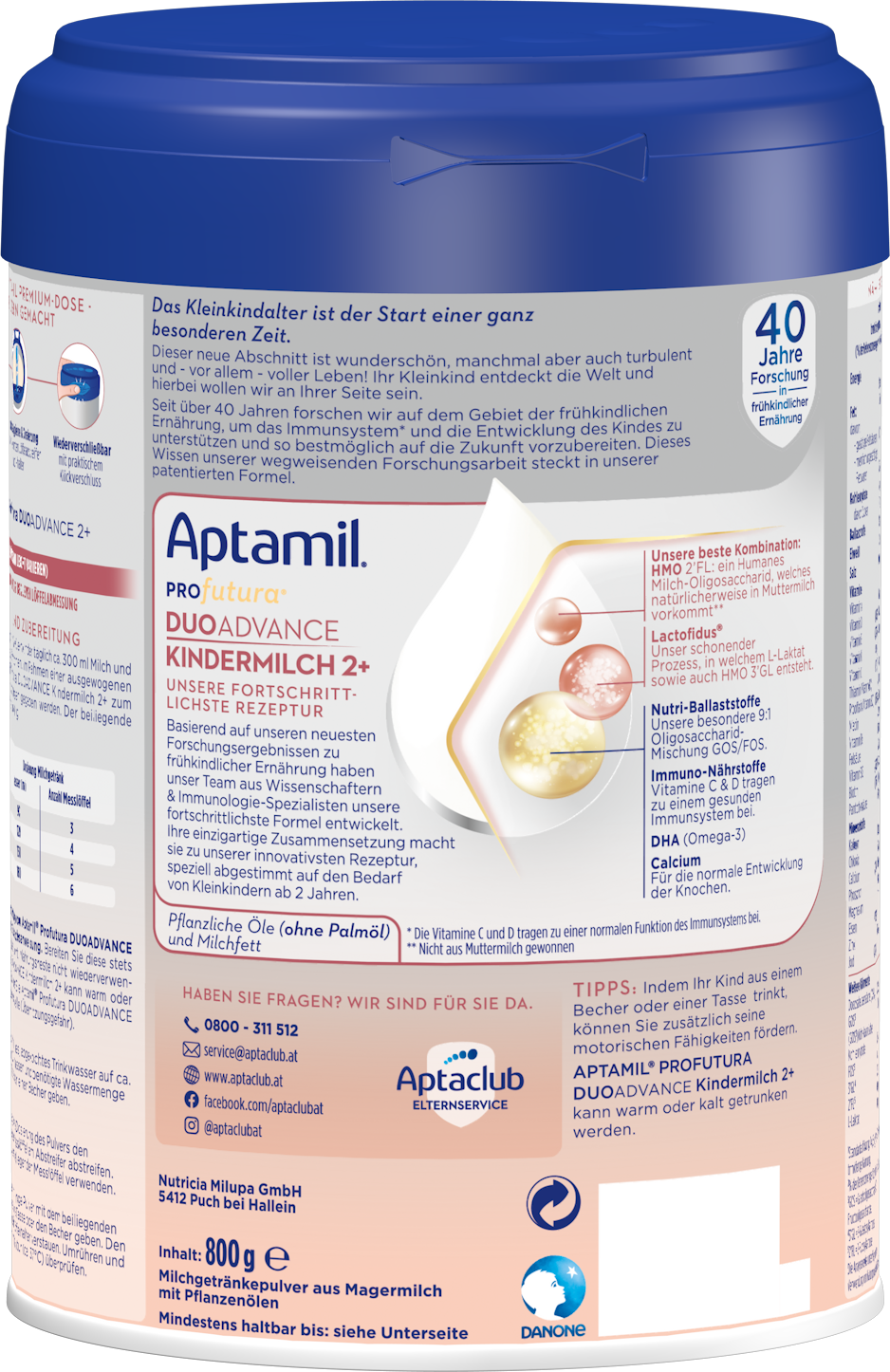 Packshot Aptamil Profutura Kindermilch 2+ B 2021